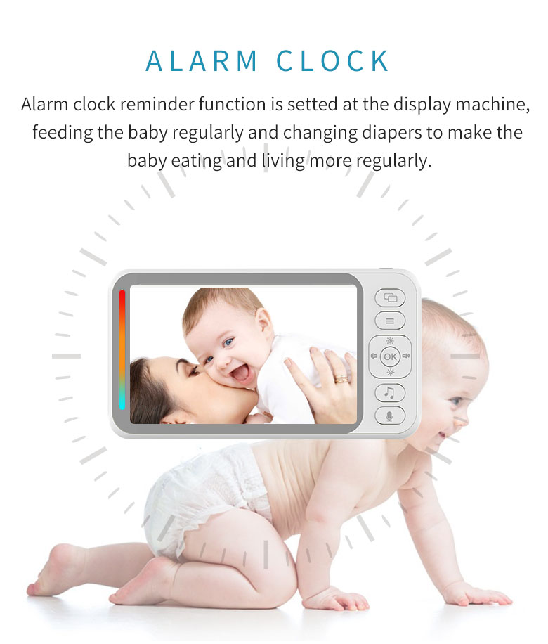 4.3 inch HD display wireless 2.4G baby monitor